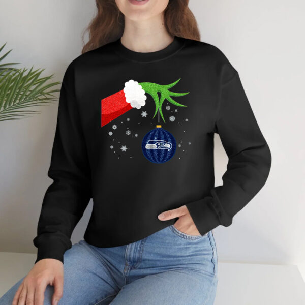 The Grinch Christmas Ornament Seattle Seahawks Long Sleeve T-Shirtt