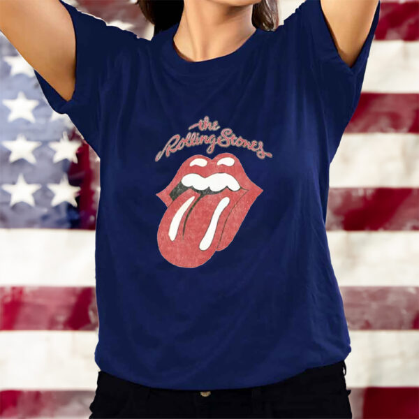 The Rolling Stones Vintage Tongue White Amplified T-Shirts