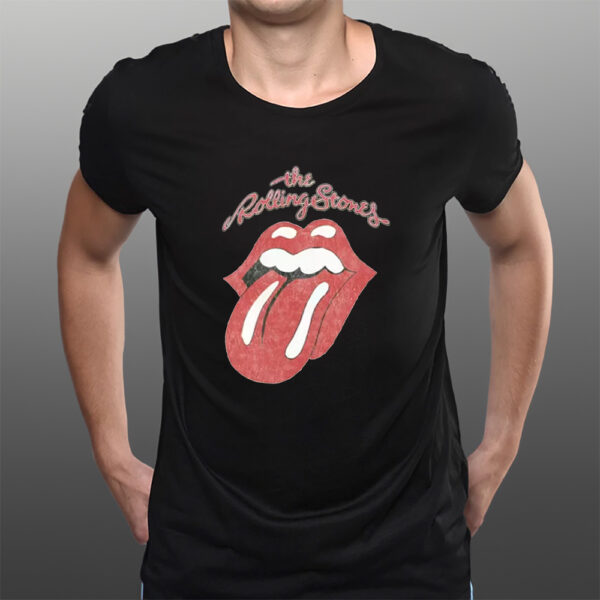 The Rolling Stones Vintage Tongue White Amplified T-Shirtt