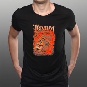 Trivium Heavy Metal Holiday Flaming Skull T-Shirtt