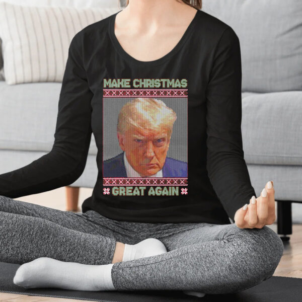 Trump Mugshot Make Christmas Great Again Sweater Shirts