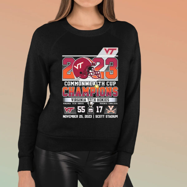 Virginia Tech Hokies 2023 Commonwealth Cup Champions T-Shirt