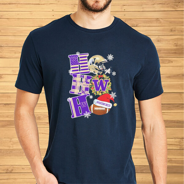 Washington Huskies Ho Ho Ho Christmas Shirts