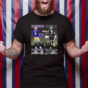 Washington Huskies On Saturdays And Seattle Seahawks On Sundays T-Shirt