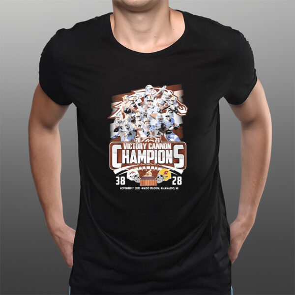 Western Michigan Broncos 2023 Victory Cannon Champions T-Shirtt