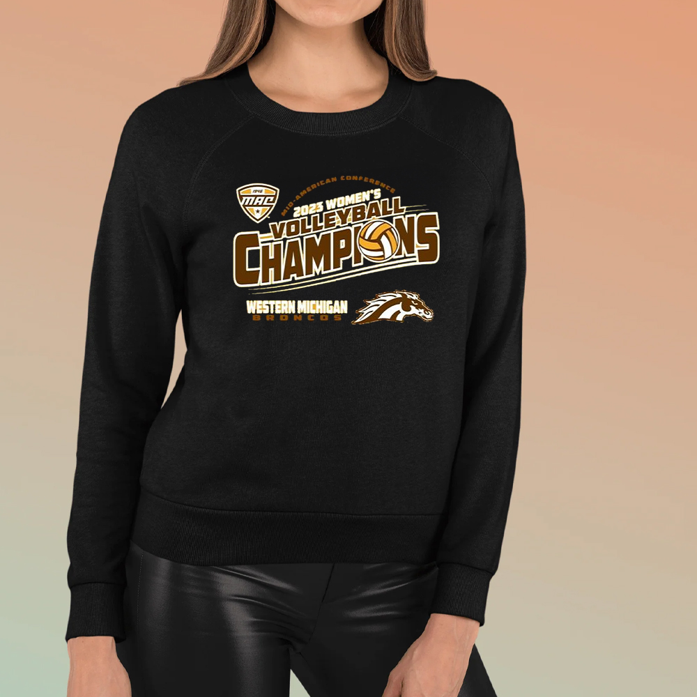 Western Michigan Broncos Women’s Volleyball 2023 MAC Tournament Champions TShirt