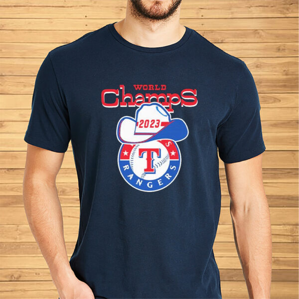 World Champs 2023 Texas Rangers Logo Cowboy Shirt