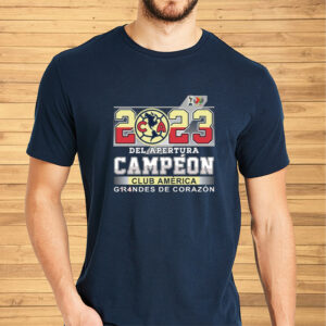 2023 Del Apertura Campeon Club America Grandes De Corazon T-Shirt2