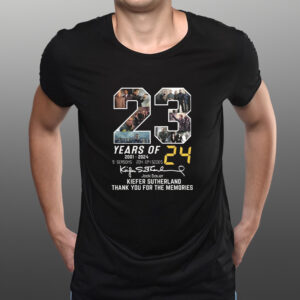 23 Years Of 2001 – 2024 Jack Bauer Kiefer Sutherland Thank You For The Memories T-Shirts