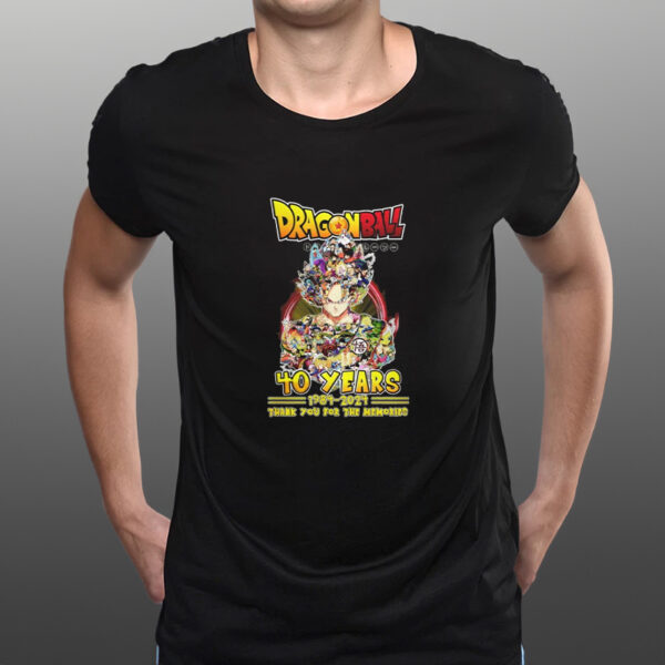 40 Years Of 1984 – 2024 Dragon Ball Thank You For The Memories T-Shirts