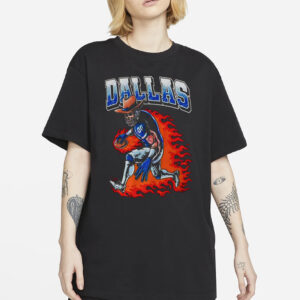 Cowboys Flaming Skeleton Player T-Shirt1