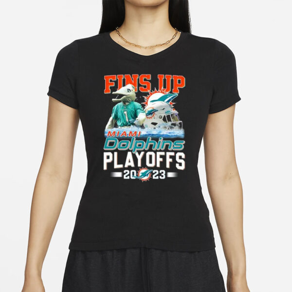 Fins Up Dolphins Playoffs 2023 T-Shirt