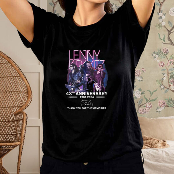 Lenny Kravitz 43rd Anniverasry 1981 – 2024 Thank You For The Memories T-Shirt1