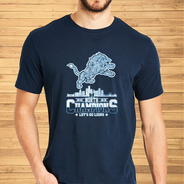 Lions 2023 NFC North Champions Let’s Go Lions Shirt2