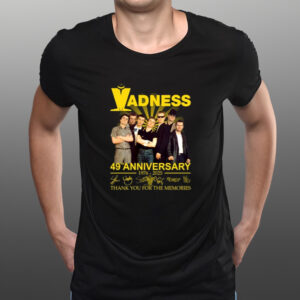 Madness 49th Anniversary 1976 – 2025 Thank You For The Memories T-Shirts