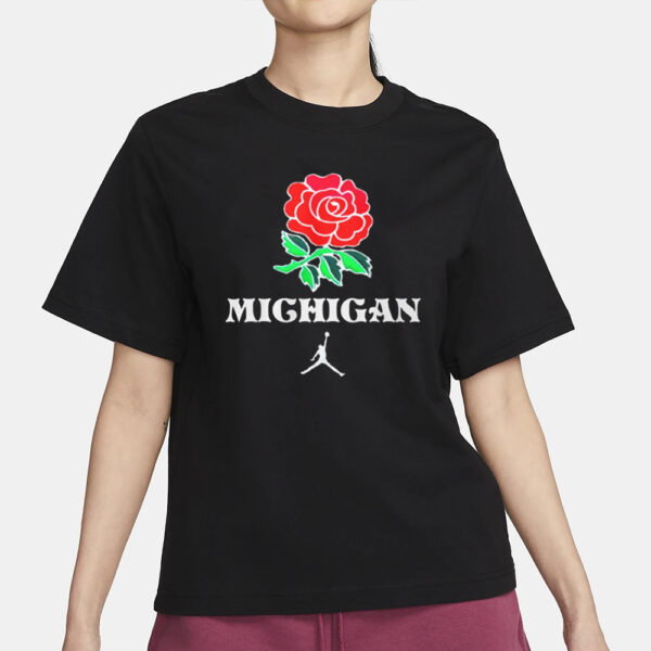 Michigan Rose 1998 Rose Bowl throwback T-Shirt1