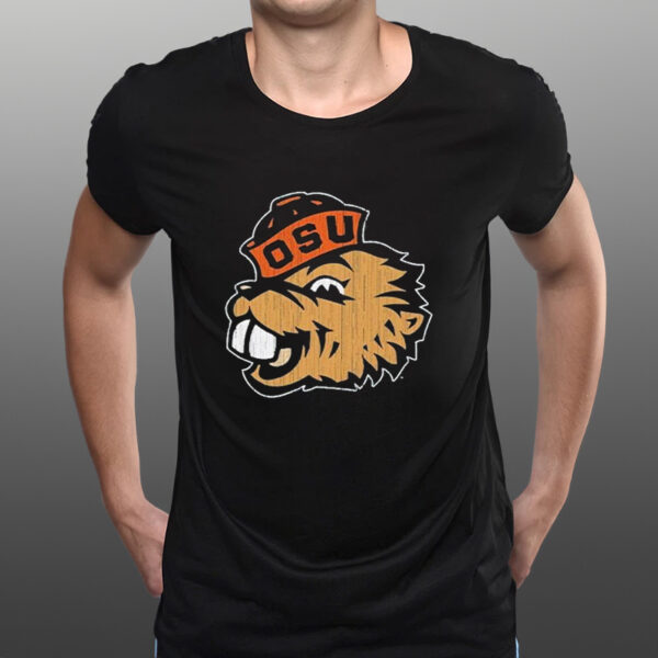 Official Oregon State Beavers Comfort Wash Vintage Logo Shirts