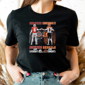 Ohio State Buckeyes On Saturdays Cincinnati Bengals On Sundays T-Shirt