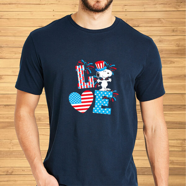 Snoopy American flag The Peanuts shirt2