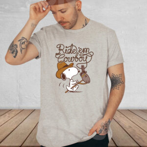 Snoopy Posters Ride Em Cowboy Snoopy Tee-Unisex T-Shirt2