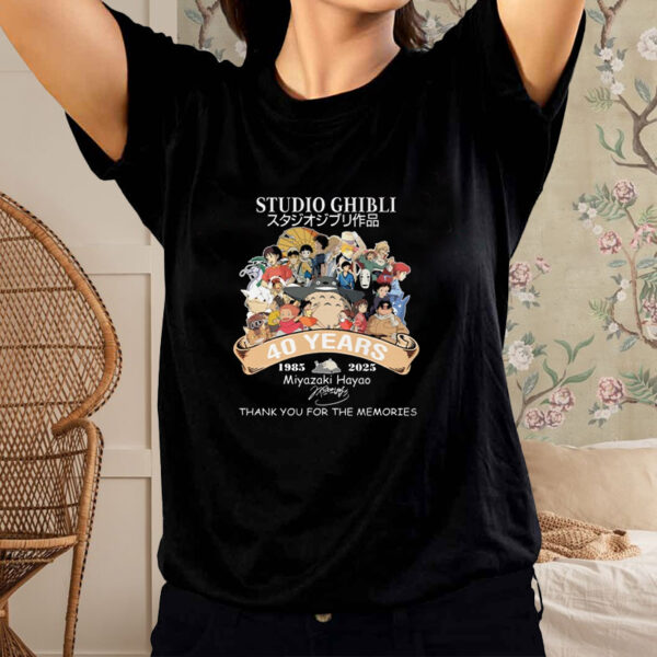 Studio Ghibli 40 Years 1985 – 2025 Miyazaki Hayao Thank You For The Memories T-Shirt2