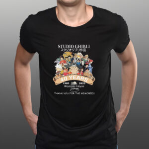 Studio Ghibli 40 Years 1985 – 2025 Miyazaki Hayao Thank You For The Memories T-Shirts