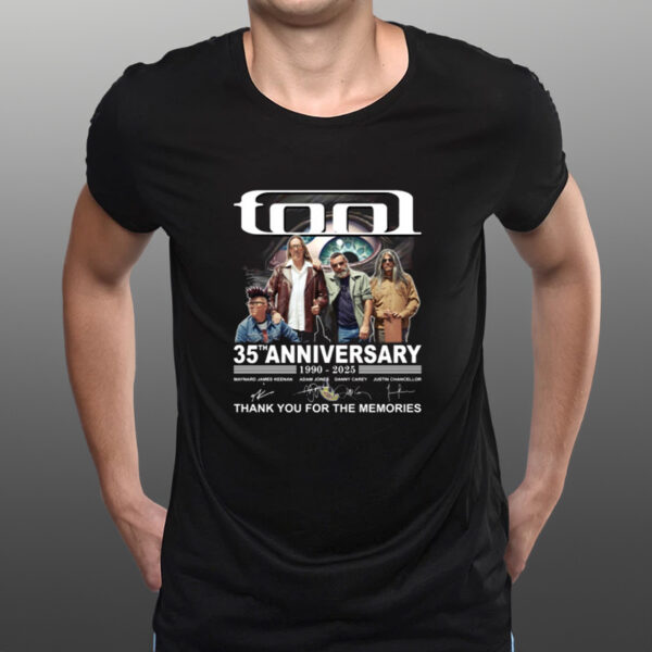 Tool Band 35th Anniversary 1990 – 2025 Thank You For The Memories T-Shirts