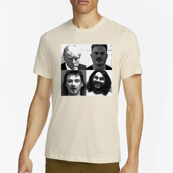 Trump Zach Bryan Morgan Wallen And Koe Wetzel Mug Shot T-Shirt2