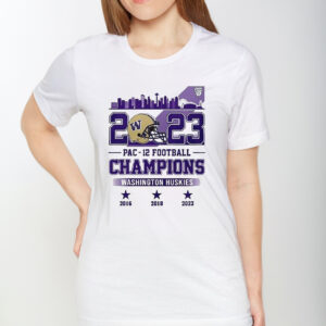 Washington Huskies 2023 Pac 12 Football Champions T-Shirt