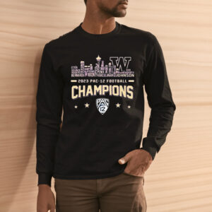 Washington Huskies Skyline Players Name 2023 PAC-12 Football Champions Shirts