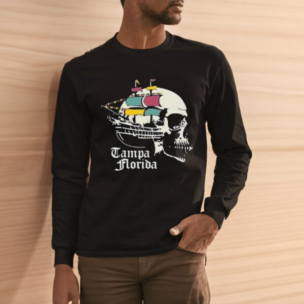 Where I’m From Adult Tampa Black Skull T Shirts