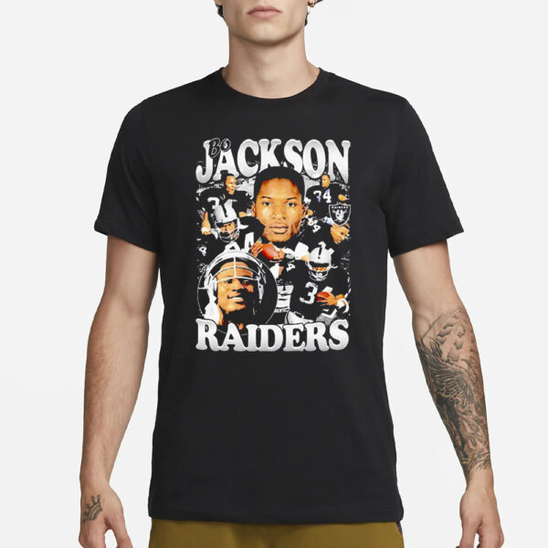 Bo Jackson Raiders Football Retro T-Shirt3