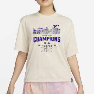 Huskies Sugar Bowl Champions 23 24 Purple Reign Names Skyline T-Shirt2