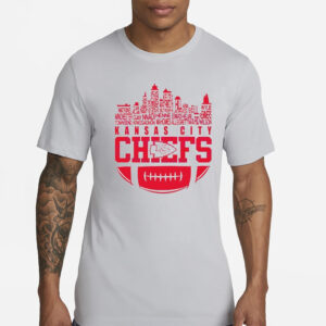 Kansas City Chiefs Skyline Football Names T-Shirt