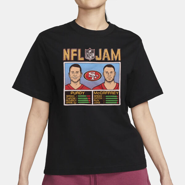 NFL Jam 49ers Purdy And McCaffrey T-Shirt1