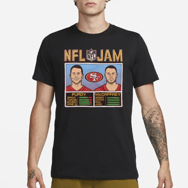 NFL Jam 49ers Purdy And McCaffrey T-Shirt3