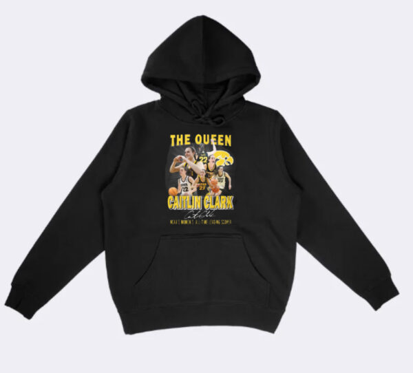 The Queen Caitlin Clark NCAA’s Women’s All-Time Leading Scorer Shirt Hoodie