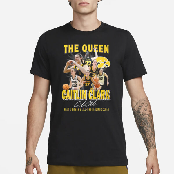 The Queen Caitlin Clark NCAA’s Women’s All-Time Leading Scorer Shirt3