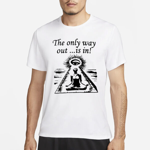 Amir Coffey Wearing The Only Way Out Is In T-Shirt1