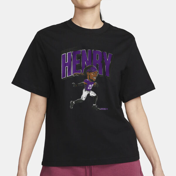 DERRICK HENRY BALTIMORE CARICATURE T-SHIRT3