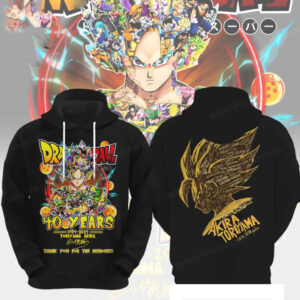 Dragon Ball 40 Years Of 1984-2024 Toriyama Akira Thank You For The Memories Black Hoodie