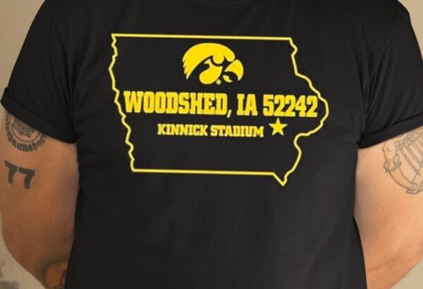 Hawkeyes Woodshed Ia 52242 Kinnick Stadium Shirt