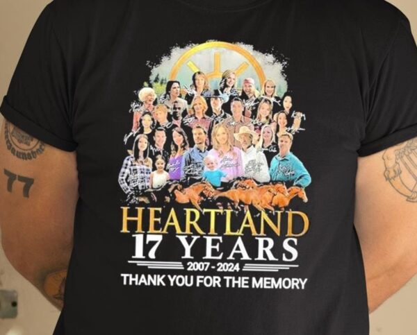 Heartland 17 Years 2007-2024 Thank You For The Memories Shirt