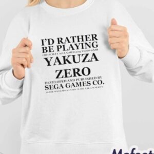 I’d Rather Be Playing Critically Acclaimed 2015 Video Game Yakuza Zero Shirt3