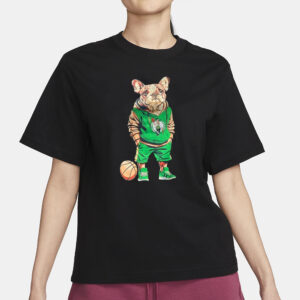 Jaylen Brown Bulldog Wearing Celtics Boston T-Shirt1