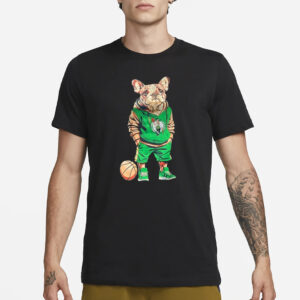 Jaylen Brown Bulldog Wearing Celtics Boston T-Shirt3