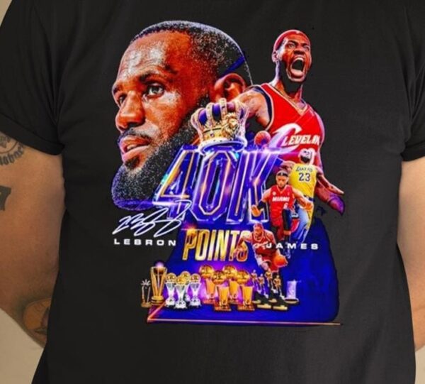 Lebron James 40k Points Signature Shirt