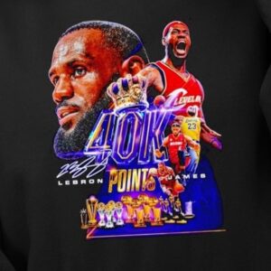 Lebron James 40k Points Signature Shirt1