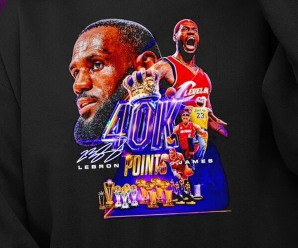 Lebron James 40k Points Signature Shirt1