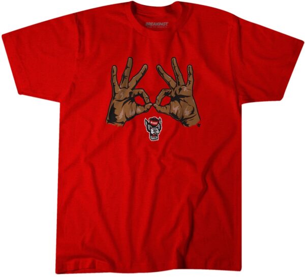 NC STATE BASKETBALL THREE GOGGLES T-SHIIRT